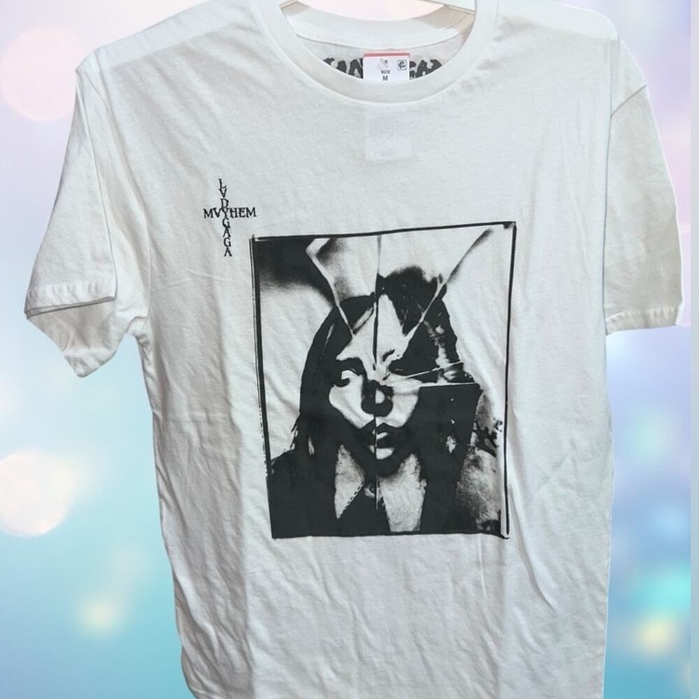 Lady Gaga Mayhem Graphic Tee Shirt White Cotton NWT XS S M L XL